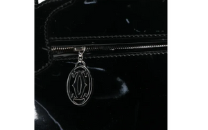 Cartier Large Handbag in Black Patent Leather