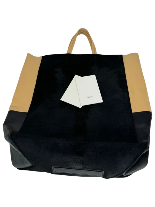 Celine Ponyhair Vertical Bi Color Cabas Tote *NEW*