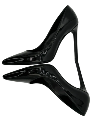 Saint Laurent Black Patent Leather Pointed Toe Pumps - Sz 38.5