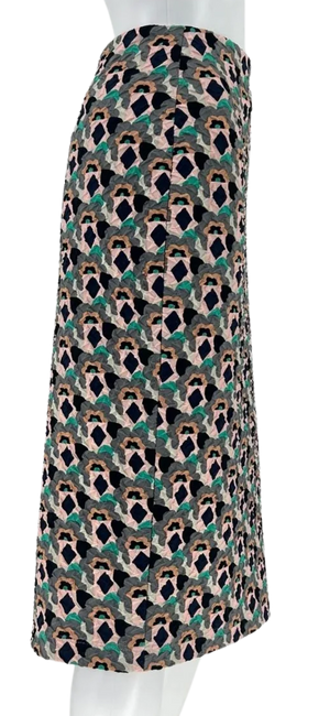 Prada Embossed Multi Color Geometric Print Pencil Skirt *NEW*