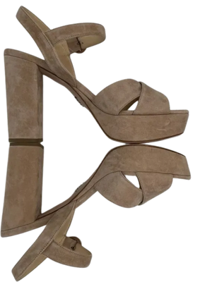 Prada Suede Crisscross Platform 30/105mm Sandals *NEW*