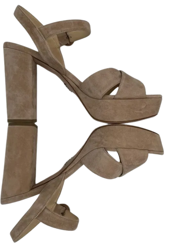 Prada Suede Crisscross Platform 30/105mm Sandals *NEW*