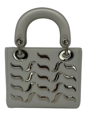 Christian Dior Leather & Metal Embellished Mini Lady Dior Bag