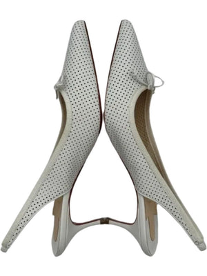 Christian Louboutin HALL SLING PUMP Perforated Leather Heels - Suze 39.5 *NEW*