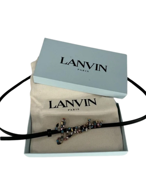 Lanvin Jewelled Logo Detailed Belt