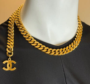 Chanel 24K Gold-Plated Chain Segment with CC Charm – Multi-Wear Accessory