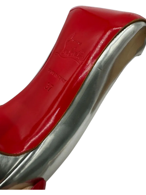 Christian Louboutin SO KATE 120 Metallic Silver Stiletto Heels