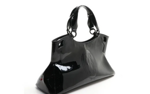 Cartier Large Handbag in Black Patent Leather