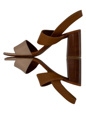 Chloe Mia Two Tone Block Heel Sandals