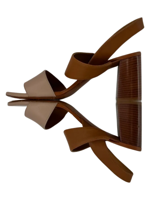 Chloe Mia Two Tone Block Heel Sandals