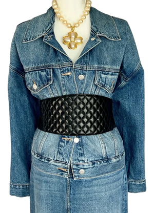 CHANEL FW 2011 Quilted Pattern Belt *Runway*