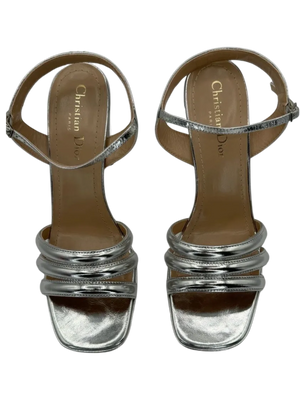 Christian Dior "Call" Leather Slingback Sandals - Size 39.5