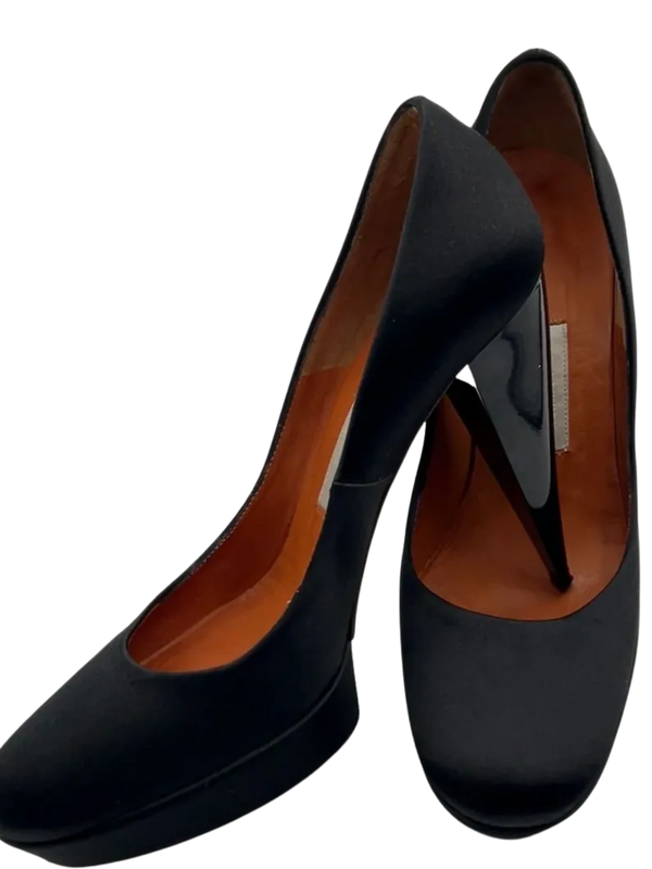 Lanvin 2006 Silk Satin Platforms