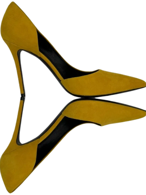 Celine Yellow Suede D'Orsay Pumps - *NEW*