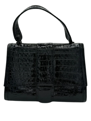 Nancy Gonzalez Black Crocodile Handbag