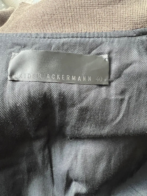 Haider Ackermann Crop Leather Bomber Jacket