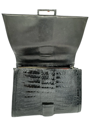 Nancy Gonzalez Black Crocodile Handbag
