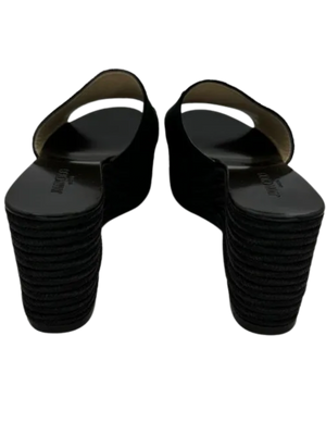 Jimmy Choo Deedee Liquid Velvet Jute Wedge Sandals *NEW*