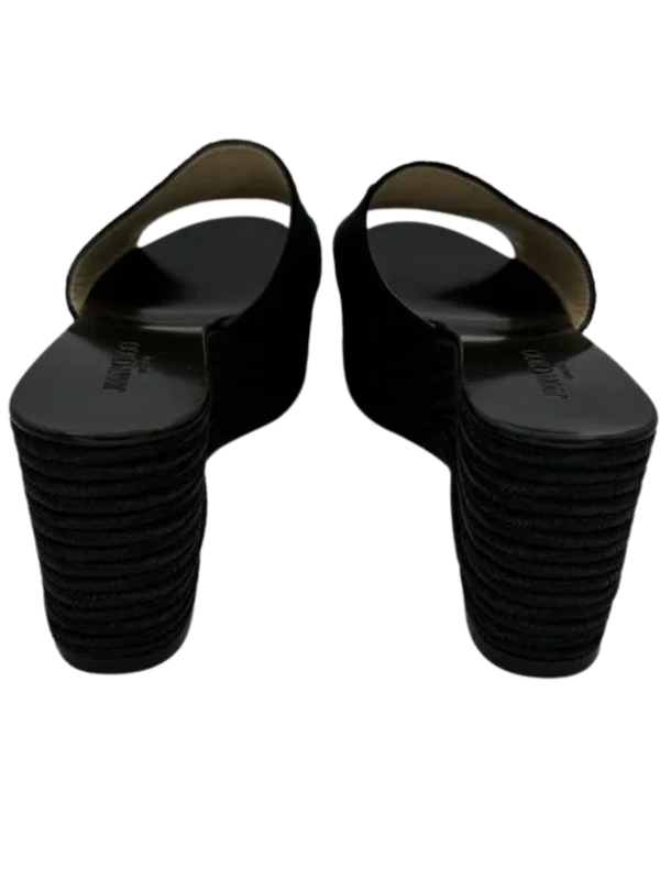 Jimmy Choo Deedee Liquid Velvet Jute Wedge Sandals *NEW*