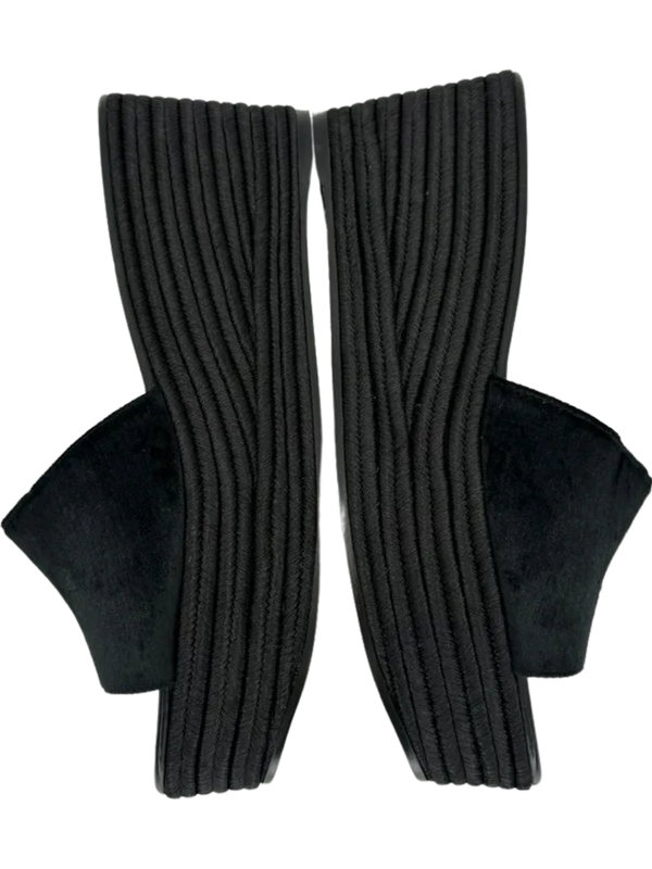 Jimmy Choo Deedee Liquid Velvet Jute Wedge Sandals *NEW*