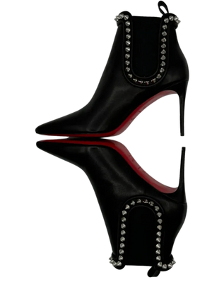 Christian Louboutin - Capaboot 85mm Spiked Napa Stiletto Ankle Boot Sz. 39.5