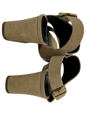 Celine Slingback Sandals Beige Suede *NEW*