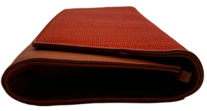 Akris Anouk Flap Clutch in Orange - NEW