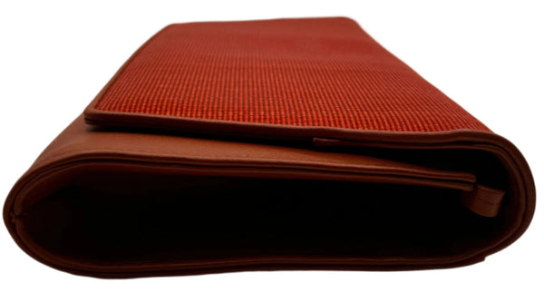 Akris Anouk Flap Clutch in Orange - NEW