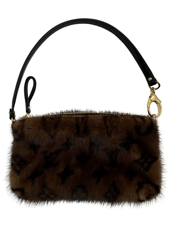 Louis Vuitton Mink Milla Bag Pochette Vision MM Monogram *Limited Edition*