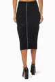 Helmut Lang Black Body Mapping Wool Pencil Skirt – Size L – NWT