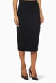 Helmut Lang Black Body Mapping Wool Pencil Skirt – Size L – NWT