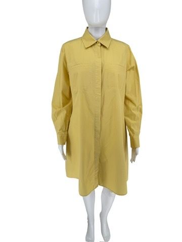 MaxMara Yellow Oversized Cotton Shirt Dress – Size IT 40 (US 6/8)