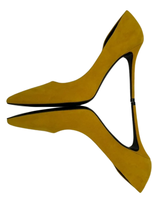 Celine Yellow Suede D'Orsay Pumps - *NEW*