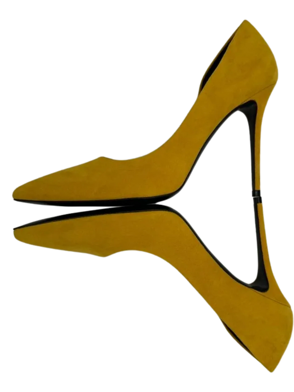 Celine Yellow Suede D'Orsay Pumps - *NEW*