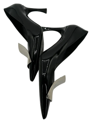 Christian Dior Black Patent Leather "Instinct" Pointed Toe Pumps