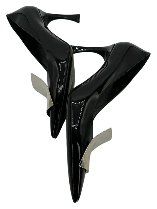 Christian Dior Black Patent Leather "Instinct" Pointed Toe Pumps
