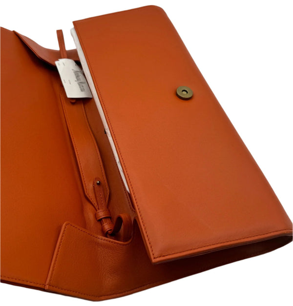 Akris Anouk Flap Clutch in Orange - NEW