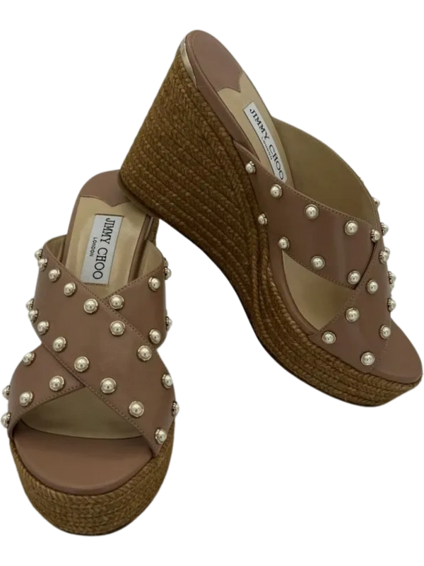 Jimmy Choo Dovina Studded Wedge Sandals *NEW*