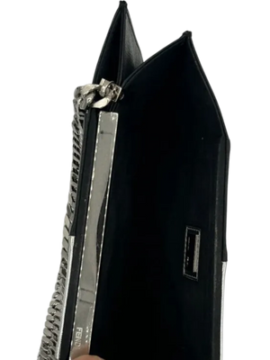 Fendi Grande Colorblock Clutch Leather
