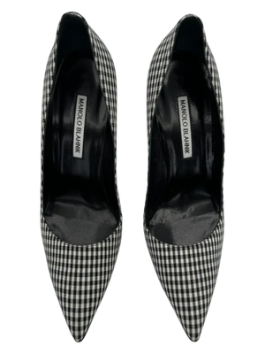 Manolo Blahnik Women's Black/White Gingham Stiletto