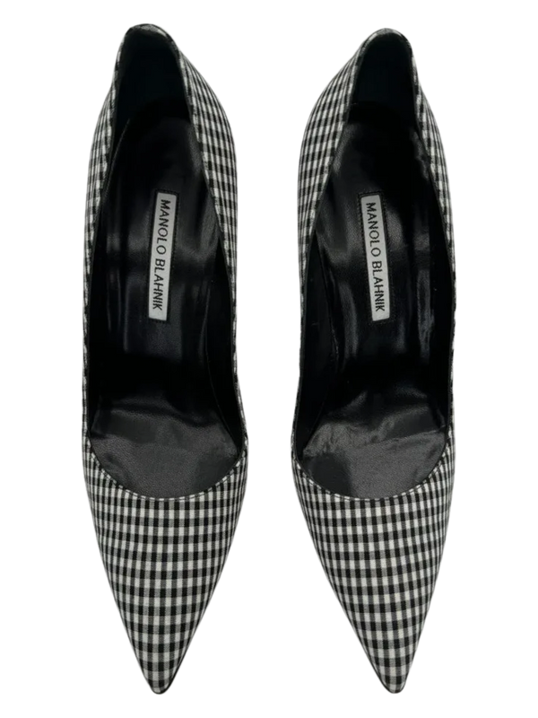 Manolo Blahnik Women's Black/White Gingham Stiletto