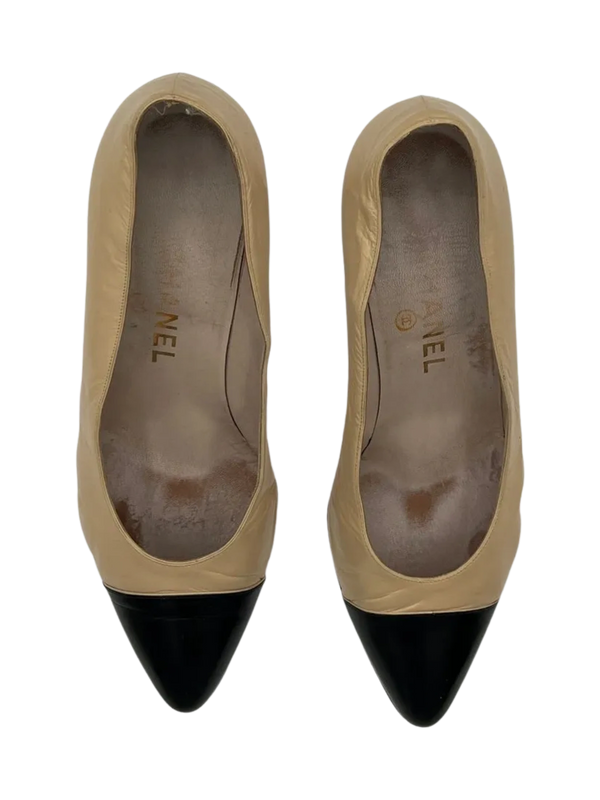 Classic Chanel Two Tone Pumps- Vintage