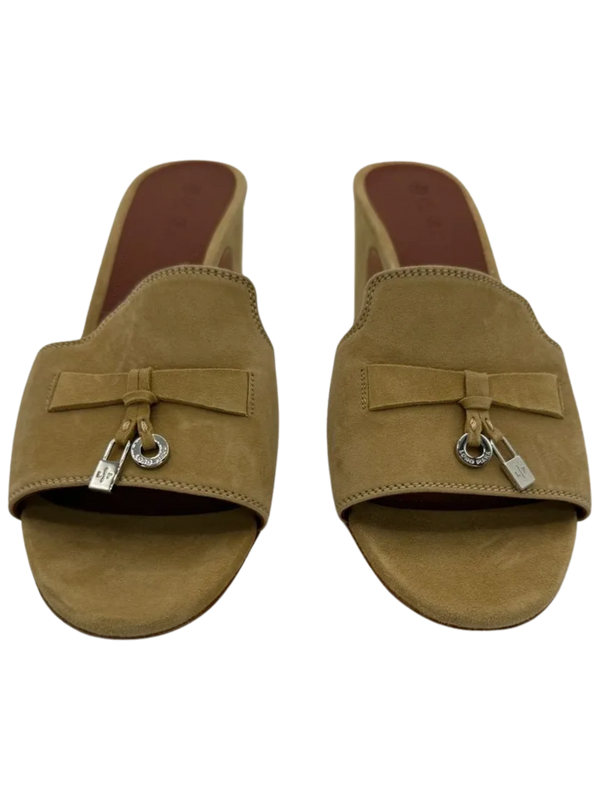 LORO PIANA Summer Charms embellished suede mules *NEW*