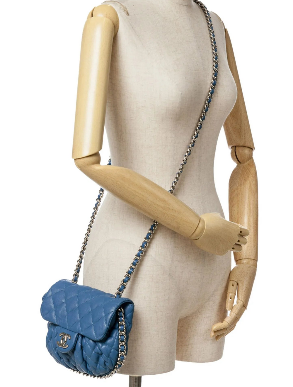 Chanel Cruise 2012 Chain Around Small Crossbody Bag - Blue