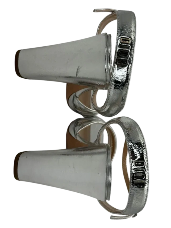 Christian Dior "Call" Leather Slingback Sandals - Size 39.5
