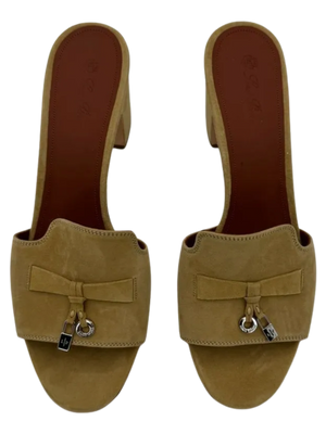 LORO PIANA Summer Charms embellished suede mules *NEW*