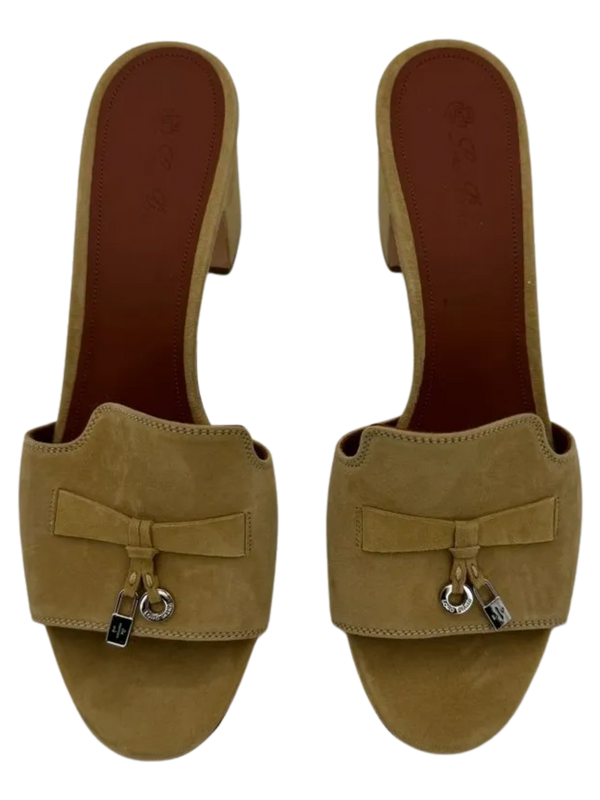 LORO PIANA Summer Charms embellished suede mules *NEW*