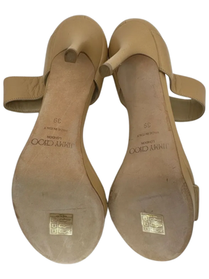 Jimmy Choo Alana Leather Double-Band Sandals