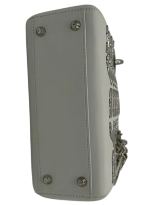 Christian Dior Leather & Metal Embellished Mini Lady Dior Bag