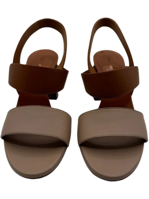 Chloe Mia Two Tone Block Heel Sandals